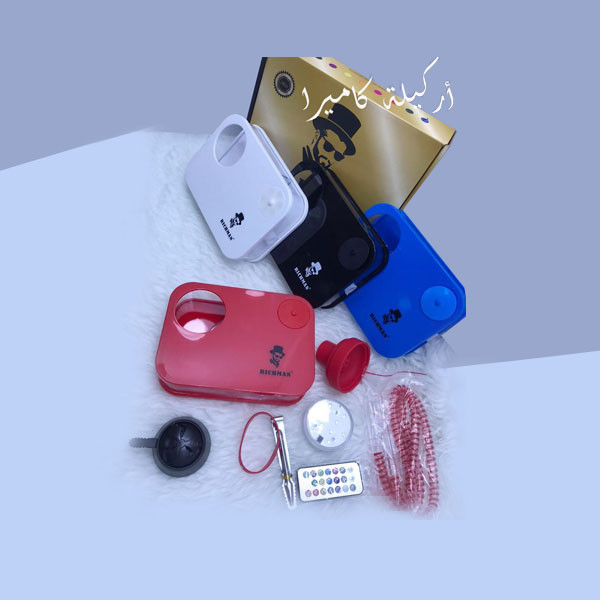 RichMan Portable Acrylic Hookah Set in 4 Colors (White, Black, Blue & Red)