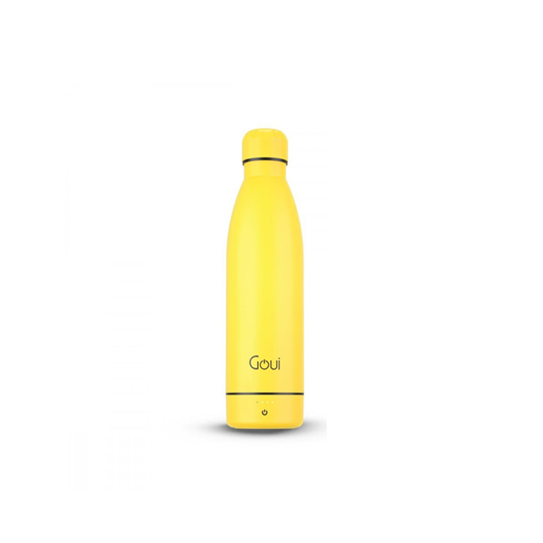 Goui Wireless Charging & Innovative Smarter Bottle Solution, 420ml, 6000MAh, 5W, Yellow Color, Model No. G-BOT-Yellow