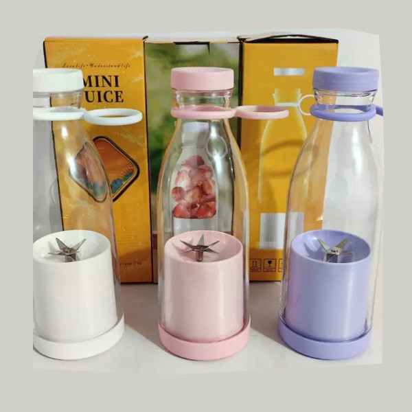 Mini Electric Blender Portable, Multifunctional, 350ml, 20000rpm in 3 Colors (White, Blue & Pink)
