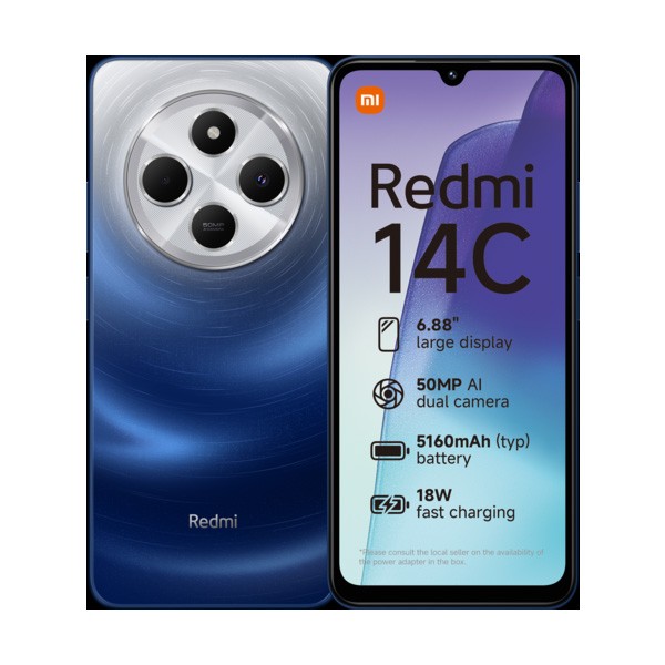 Xiaomi RedMi 14C Starry Blue Color 4GB RAM 128GB ROM, 6941812787175