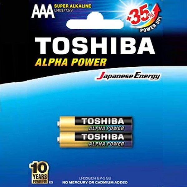 Toshiba Alpha Power AAA Batteries, 2pcs