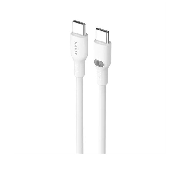 Havit Type-C to Type-C PD100W Cable 1m, White Color, Model No. CB6280
