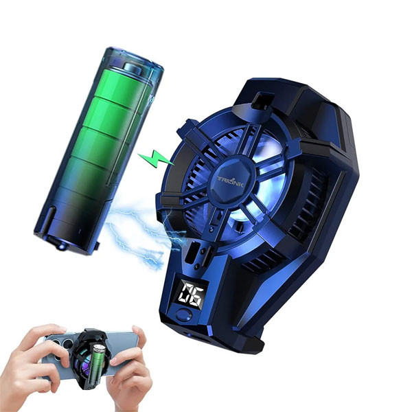 Trilink Phone Cooler with Rechargeable Battery, Mobile Phone Radiator with LED Temperature Model No. S26