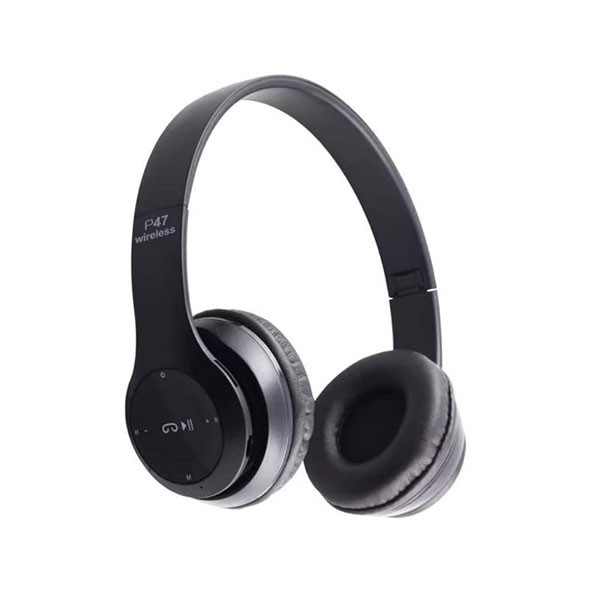 OEM Wireless Headphones, Super Bass 5.1, Volume Control, Bluetooth,  Built-in Microphone, Black Model No. P47