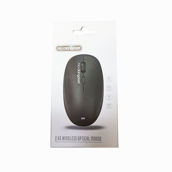 Microkingdom 2.4GHz Wireless Optical Mouse, Black Color Model No. M9