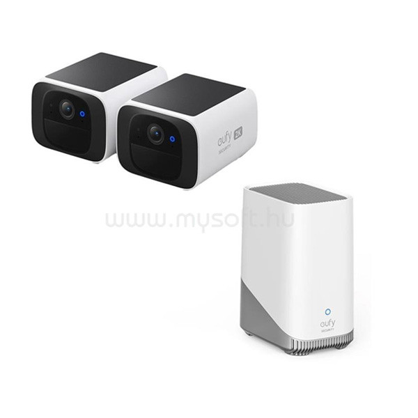 Anker Eufy SoloCam Security Camera S220 2-Pack with HomeBase 3 White Color, Model No. E8134328