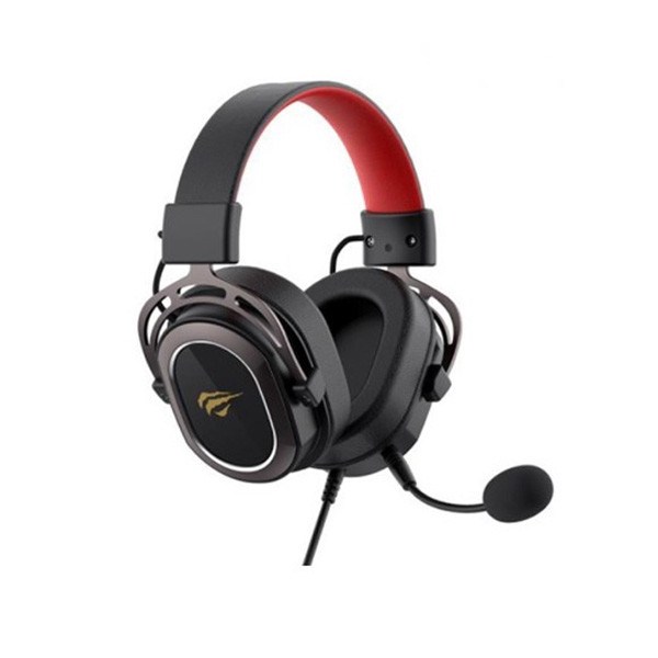 Havit Gaming Headphones Wired 3.5mm Jack, Black+Ochre+Red Color, Model No. H2008d