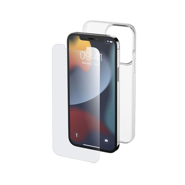 Cellularline Kit of Case + Glass iPhone 13 Pro Max Transparent Screen Protector