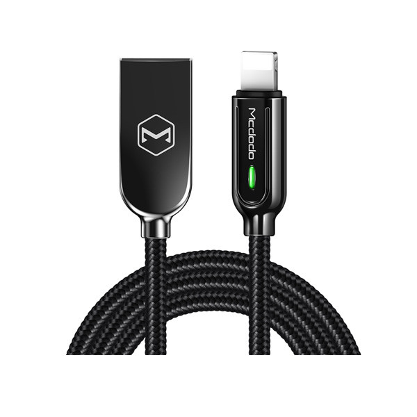 Mcdodo Smart Series Auto Disconnect & Recharge Lightning Cable 1.2m, Black Color, Model No. CA-5261