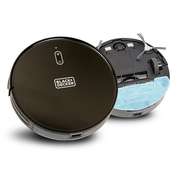Black+Decker Robotic Vacuum Cleaner & Mop, Alexa Enabled, Self- Charging, Black Color, Model No. BRVA425B00-B5