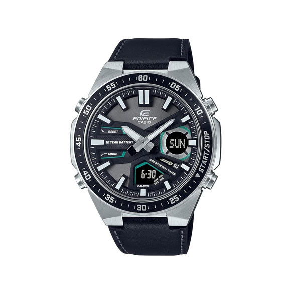 Casio Edifice Men's Watch with Black Leather Strap Model No. EFV-C110L-1AVDF
