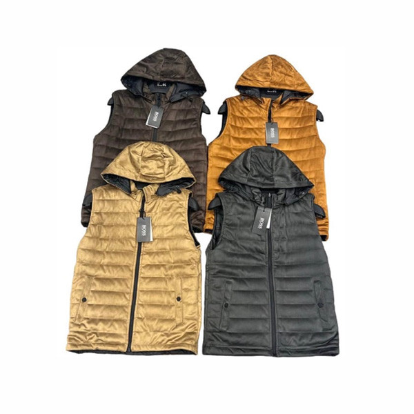 Hugo Boss Sleeveless Men's Puffer Jacket Waterproof in 4 colors (Beige, Brown, Mustard & Gray), Not Genuine