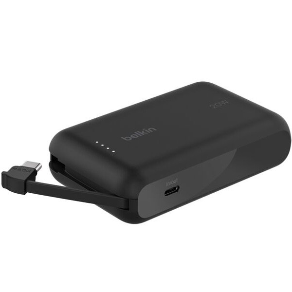 Belkin BoostCharge Power Bank 20W 10K with Integrated Cable, Black Color, Model No. BPB021hqBK