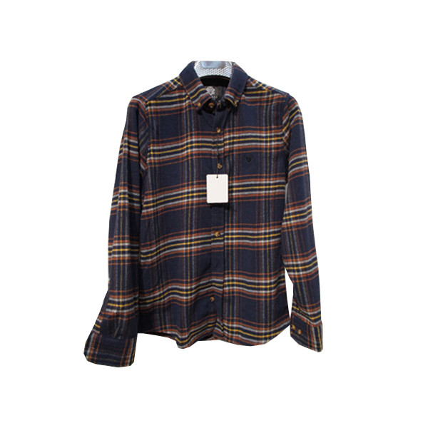 Stefano Ricci Winter Shirt for Men with Horizontal Multicolored Stripes - Blue Purple Color