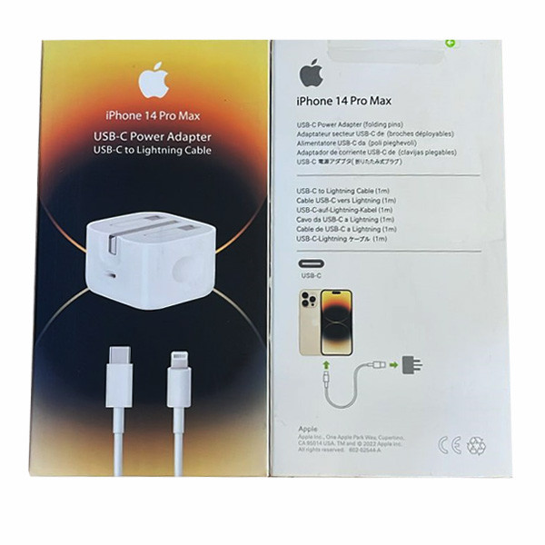 Apple USB-C Power Adapter USB-C to Lightning Cable for iPhone 14Pro Max