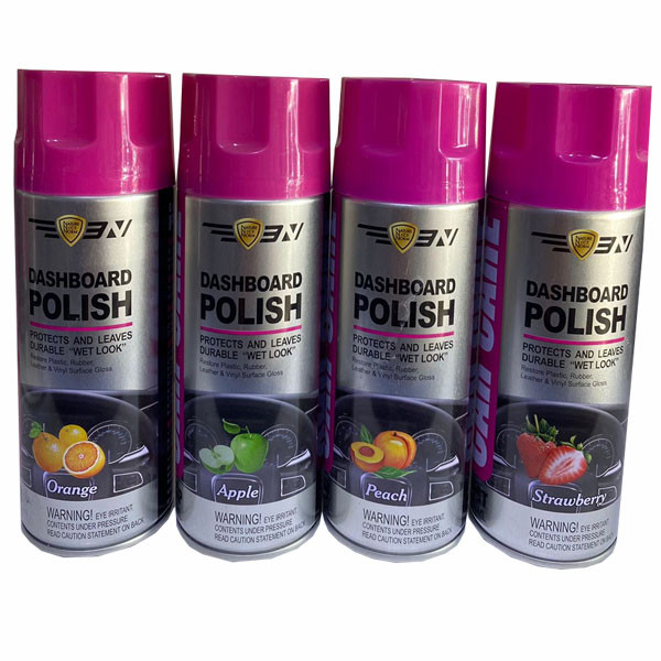 Nature Nice Norm Dashboard Polish Type & Leather Wax, Protects & Leaves Durable "Wet Look" in 4 Smells (Orange, Peach, Strawberry, Apple), 450ml