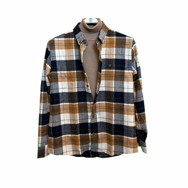 Liwali Plaid Shirt Brown, Blue Black, White & Gray Colored