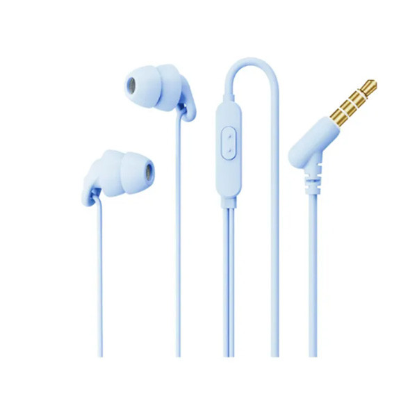 Remax Soft & Cozy Skin-Friendly Layered Eartips 3.5mm Jack, Blue Light Color, Model No. RM-518