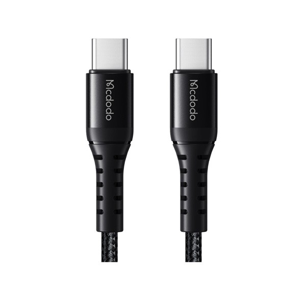 Mcdodo Now Series USB-C To USB-C 60W Data Cable 0.2m, Black Color, Model No. CA-5640