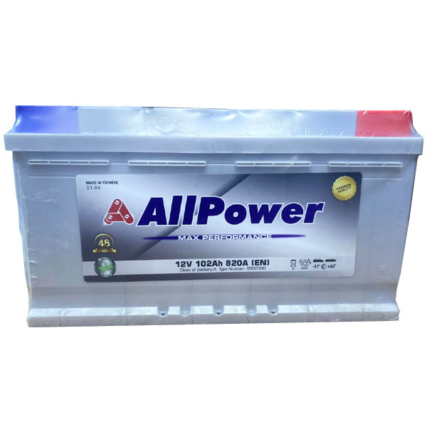 AllPower Car Battery Plus 12V, 102Ah, 820A (EN), 24kg, Max Performance
