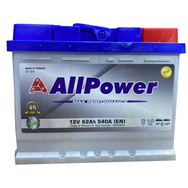 AllPower Car Battery 12V, 62Ah, 540A (EN), 15.5kg, Max Performance