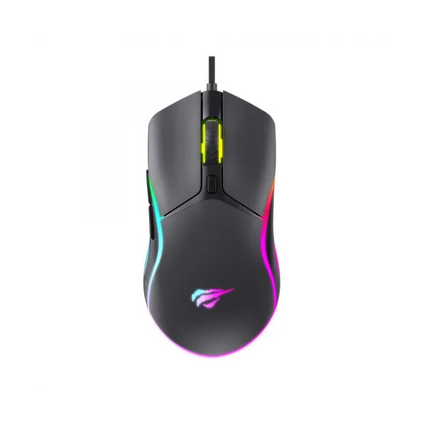 Havit RGB Backlit Wired Programmable Gaming Mouse, Black Color, Model No. MS1029