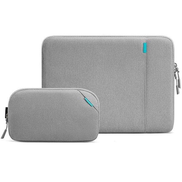 Tomtoc Laptop Set Defender-A13 Laptop Sleeve Kit (2in1) 14", Dark Gray Color, Model No. A13D2GW
