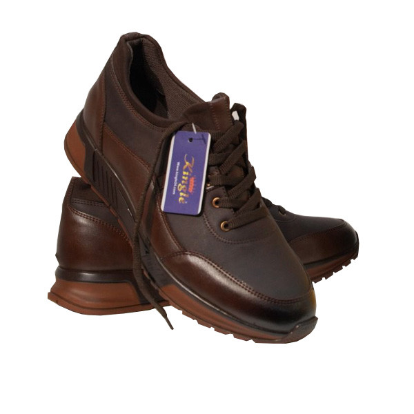Kingle Leather Sneakers for Men - Brown Color