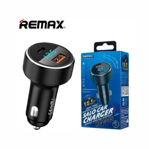 Remax Car Charger 58.5W Type-C + USB Fast Charger Model No. RCC215