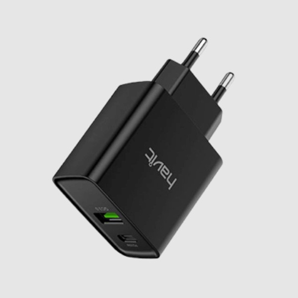 Havit EU PD20W+QC3.0 Charger, Black Color, Model No. HV-UC111EU