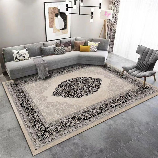 Brillant Embossed Machine Traditional Style Carpets, 4 Colored Shades, 1.5m x 2m