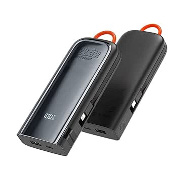 Mcdodo 22.5W Power Bank 10000mAh Built-in Cable (LTG/C), Black Color, Model No. MC-1161