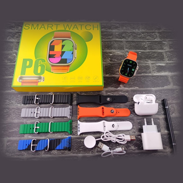 P6 Smartwatch Men Bluetooth Heart Rate Monitor Smart Watch Women Sports Fitness Tracker Full Touch Whatsapp I O S Android New