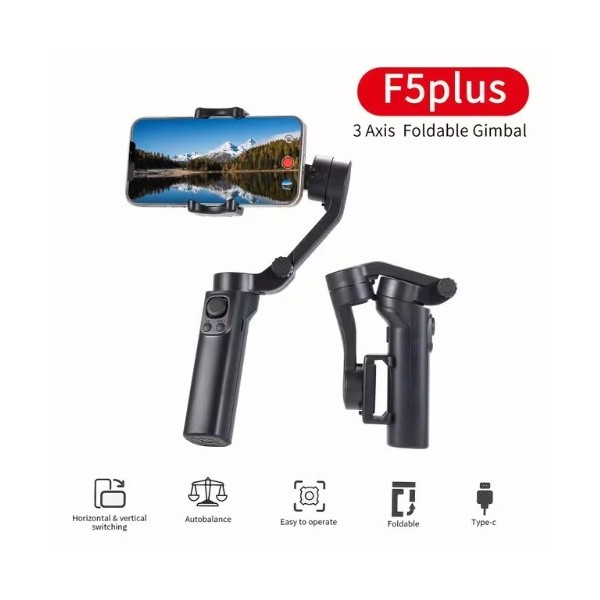 OEM F5 Plus 3 Axis Phone Stabilizer with Gimbal & Bluetooth Remote Control