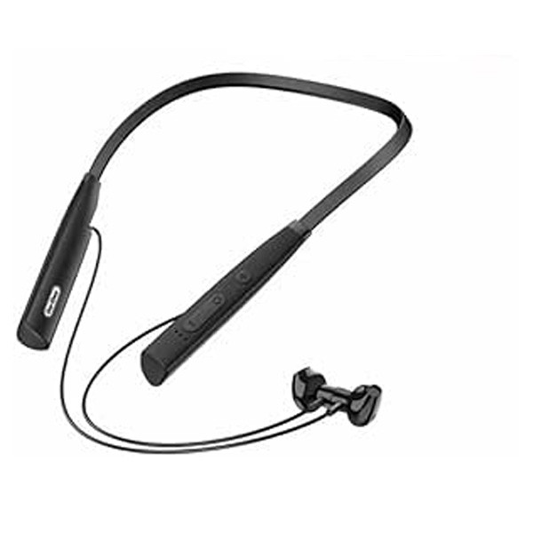 Go-Des Soft Silicon Wireless Neckband Earphones, Bluetooth, Built-in Mic, Up-to 30 Hrs Playback, Black Color