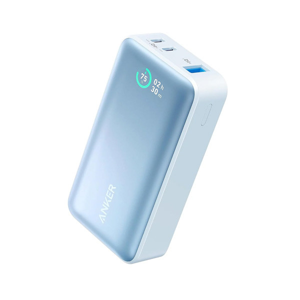 Anker Power Bank 533 Power IQ 3.0 Portable Charger with PD 30W , 10,000mAh, Blue Color, Model No. A1256H31