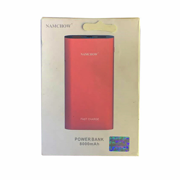 Namchow Power Bank 8000mAh, Pink Color Model No. QC301