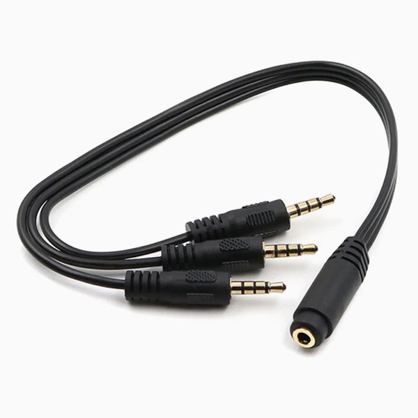 OEM High Quality 3.5mm Female to Male 3 in 1 Audio Cable Aux Adapter