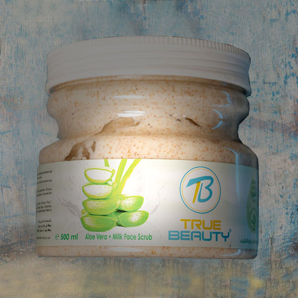 True Beauty Aloe Vera + Milk Face Scrub 500ml