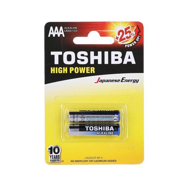 Toshiba High Power LR06 Alkaline Batteries Qalam, 2Pcs