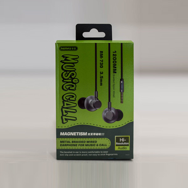 Remax Metal Braided Wired Earphone for Music & Calls Model No. RM-730