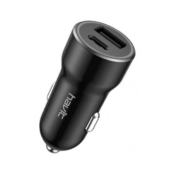 Havit Dual USB PD 20W & QC3.0 Car Charger, Black  Color, Model No. CC2022