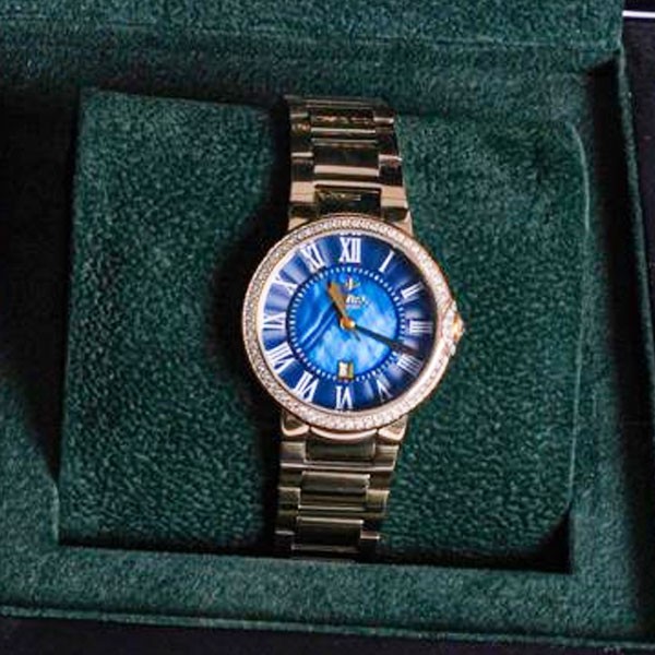 Jovial Automatic Watch, 50m Water Resistance, Golden Bracelet & Case, for Women Model No. 9185GGMQ04E