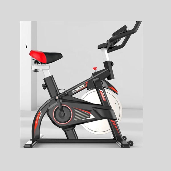 Spinbike Indoor with with Mobile Phone Holder & Digital Monitor, Black & Red Color