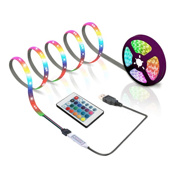 OEM USB LED Strip Lights, USB Rope Lights with 24 Keys Remote, DIY Indoor Decoration, Model No. BTS663