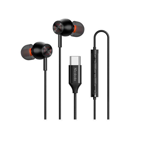 Mcdodo Earplug Type-C Digital Earphone, Black Color, Model No. HP-349