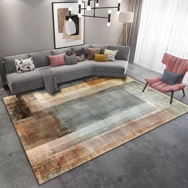 Brillant Embossed Cream Type Machine Carpets, Gray, Brown & White Shades, 1.5m x 2m