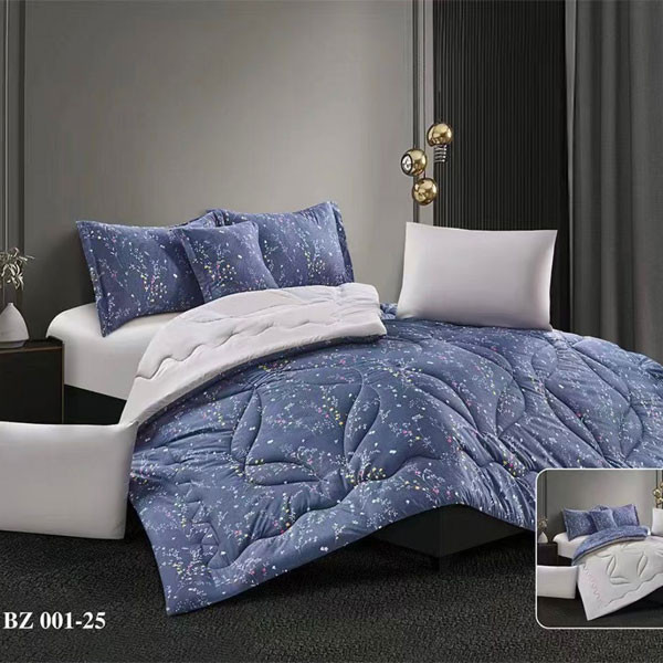 Andac Bedding Bed Set of 7 pieces Blue-White Color Decorated with Flowers, Model No. BZ 001-25