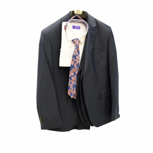 Seyis Set of Casual Blue Black Color Suit Jacket with Trouser - for Men