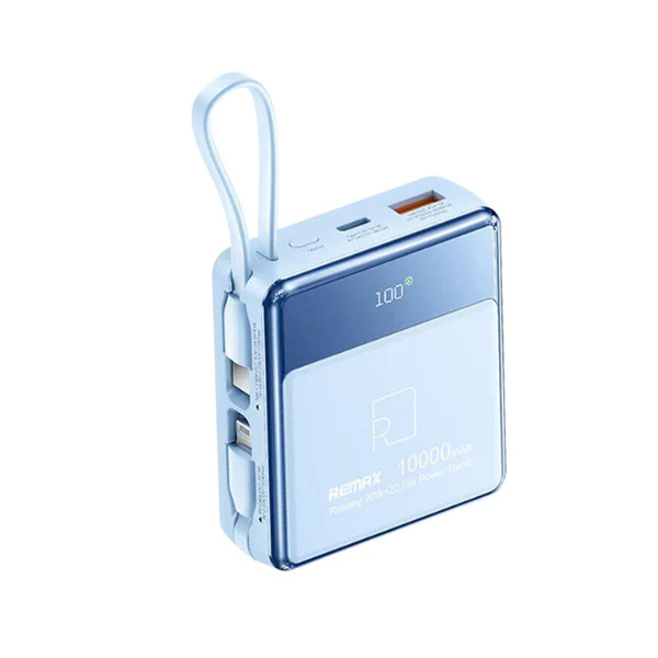Remax Resiang Series 10000mAh PD+QC Fast Charging Power Bank, PD 20W+QC 22.5W, Blue Color, Model No. RPP-605